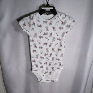Baby Dogs Gray & White Bodysuit 6-9mts 100% Cotton Carters Child of Mine